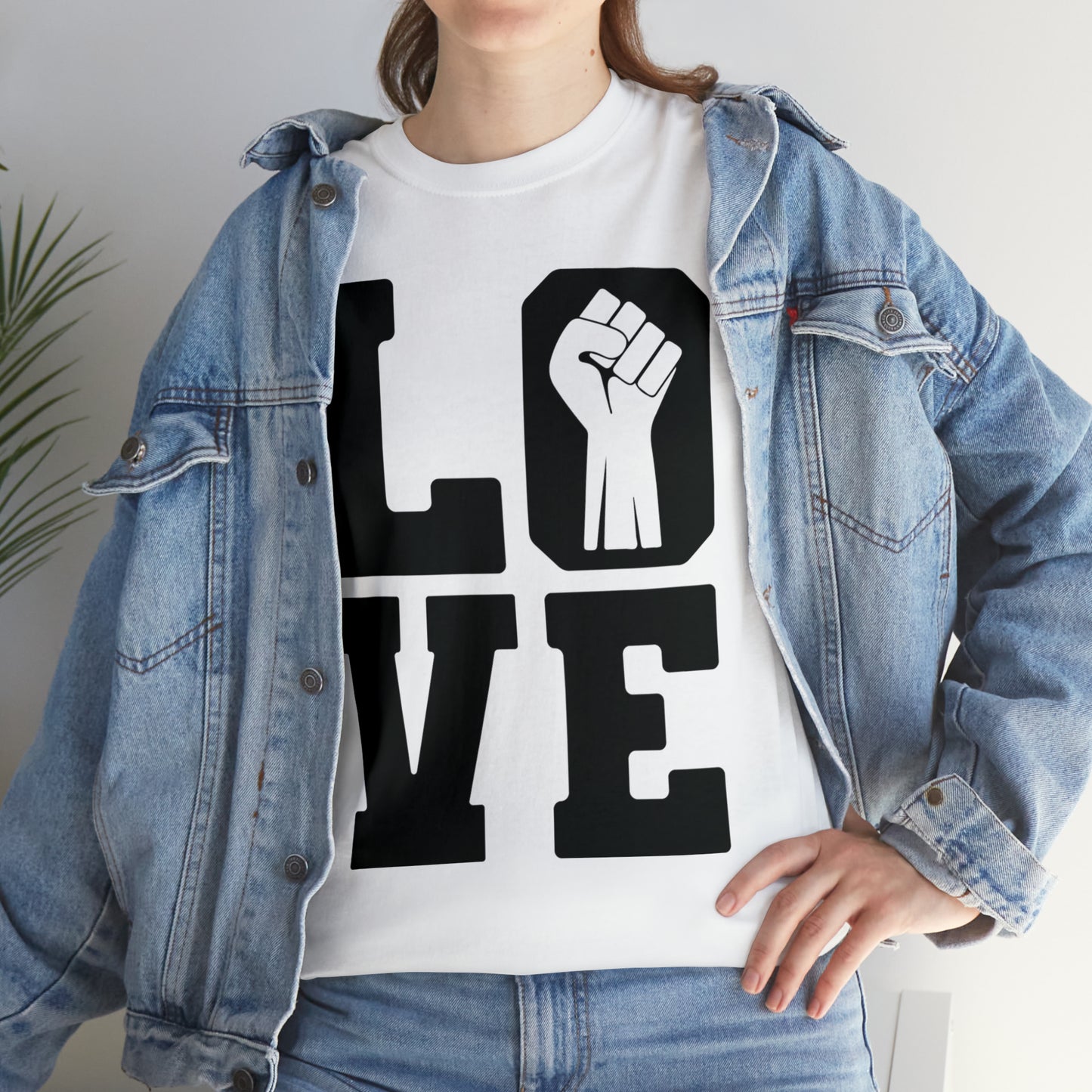 Love (Vinyl Cut-1Color) Unisex Heavy Cotton Tee
