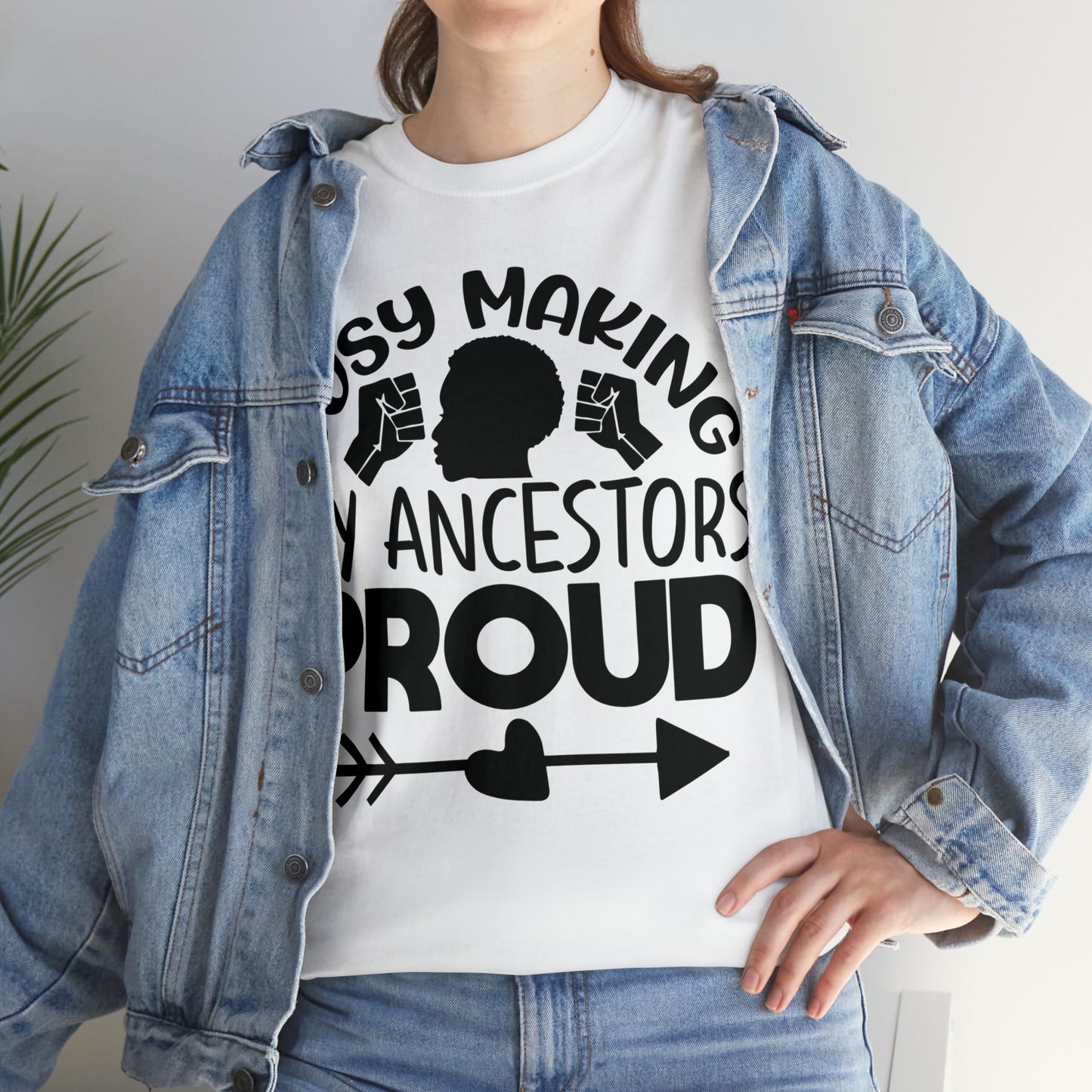 Busy (Vinyl Cut-1 Color) Unisex Heavy Cotton Tee
