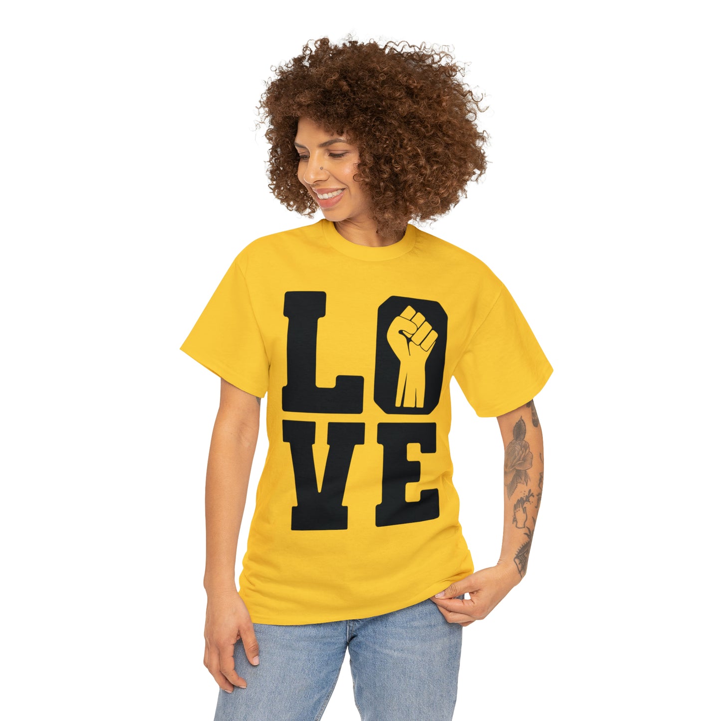 Love (Vinyl Cut-1Color) Unisex Heavy Cotton Tee