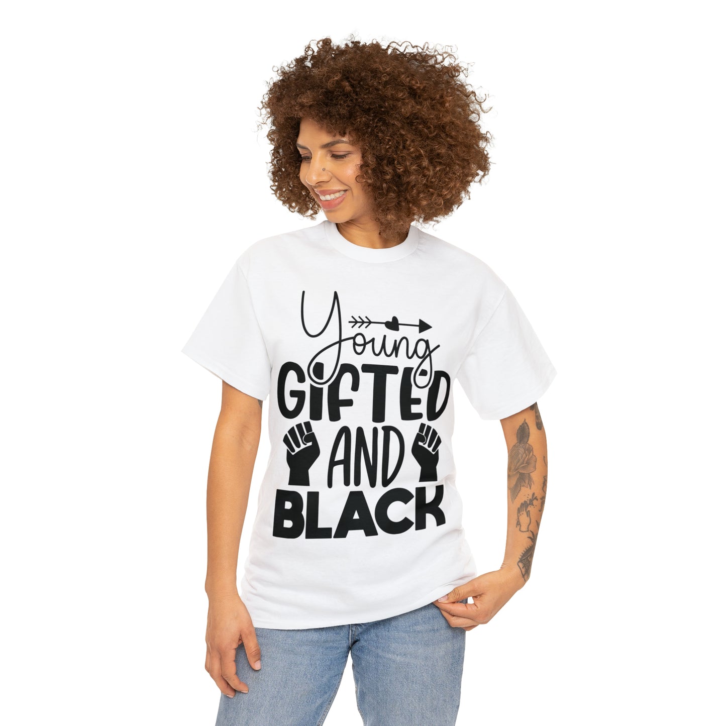 Gifted (Vinyl Cut-1 Color) Unisex Heavy Cotton Tee