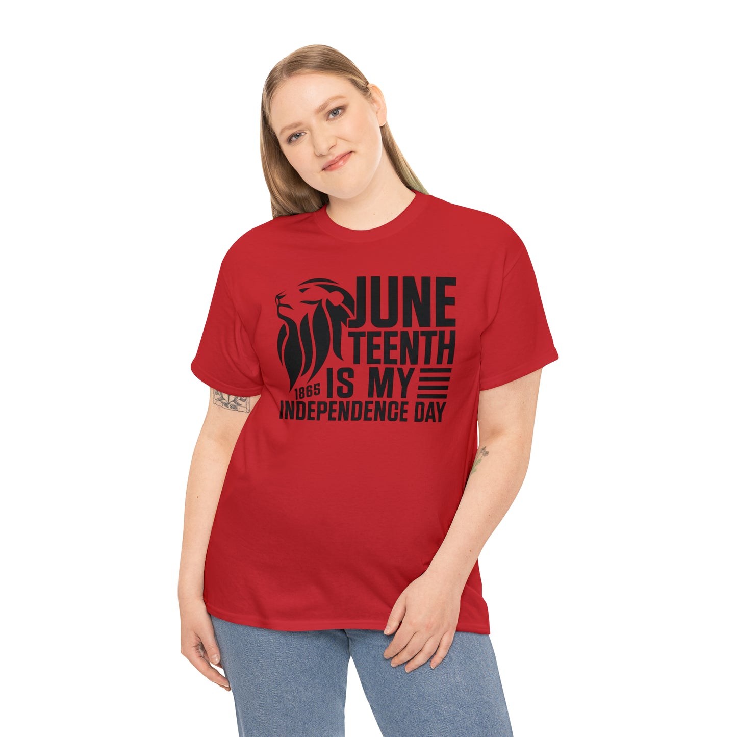 Independence (Vinyl Cut-1 Color) Unisex Heavy Cotton Tee
