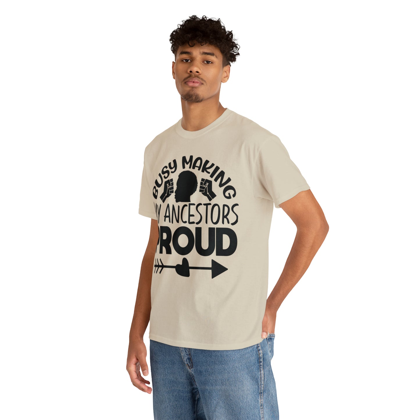 Busy (Vinyl Cut-1 Color) Unisex Heavy Cotton Tee