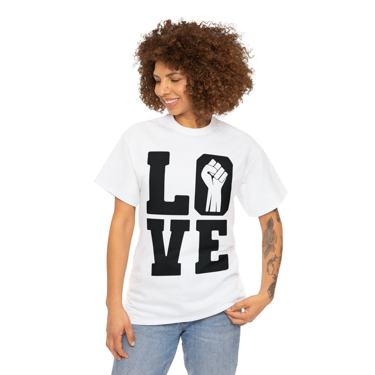 Love (Vinyl Cut-1Color) Unisex Heavy Cotton Tee