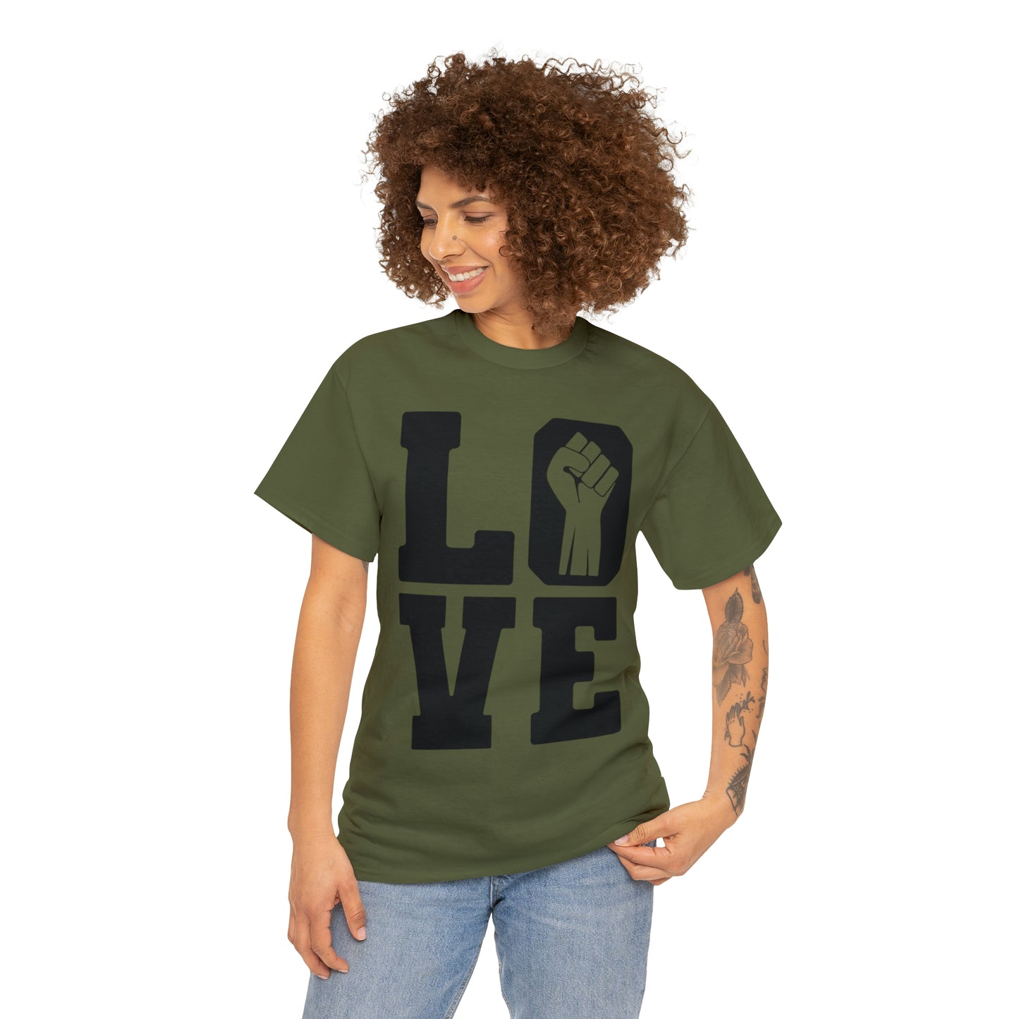 Love (Vinyl Cut-1Color) Unisex Heavy Cotton Tee