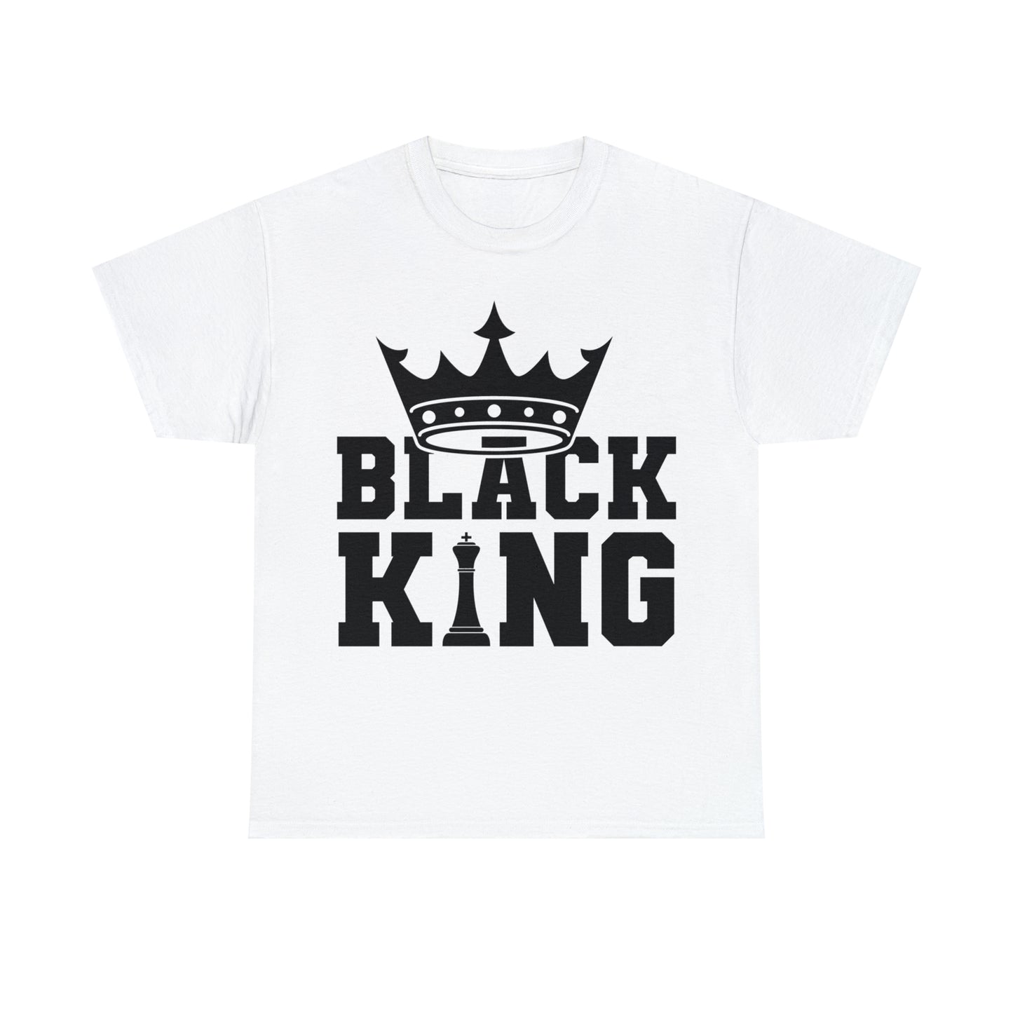 Black King DTF Print Unisex Heavy Cotton Tee