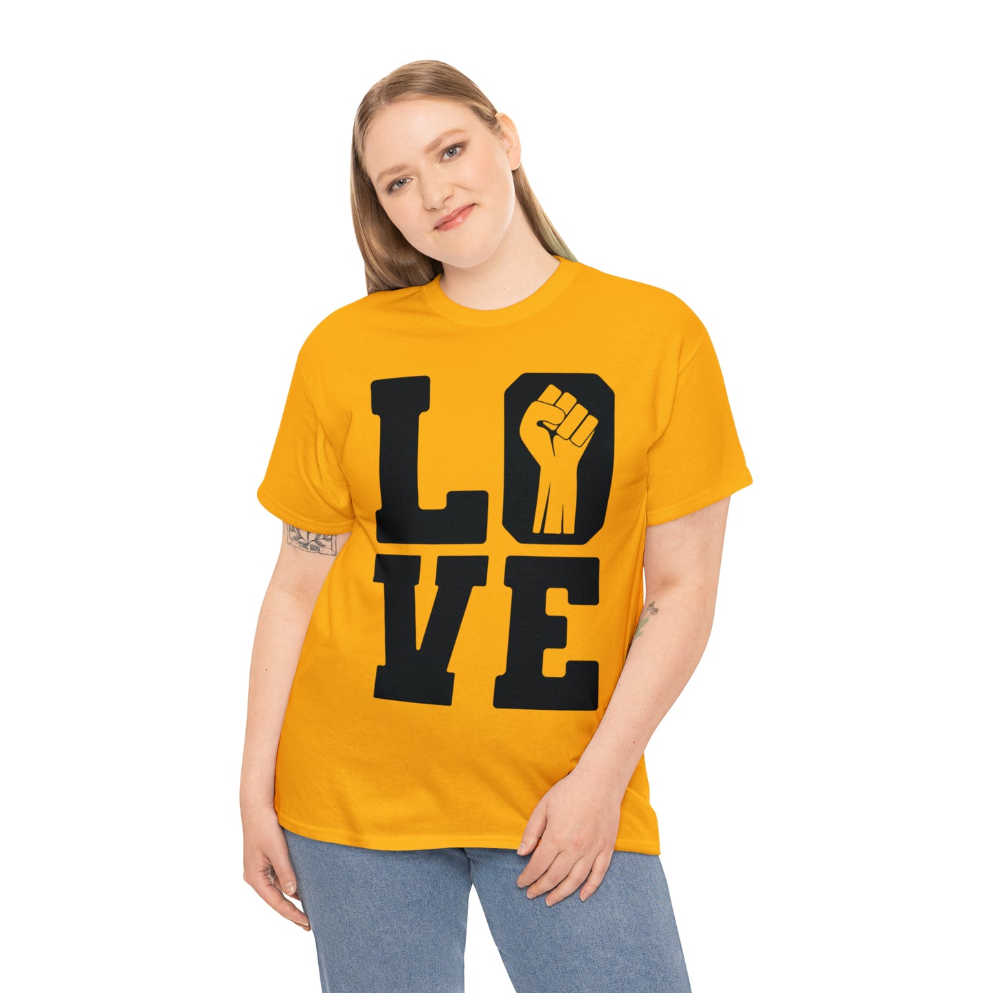 Love (Vinyl Cut-1Color) Unisex Heavy Cotton Tee