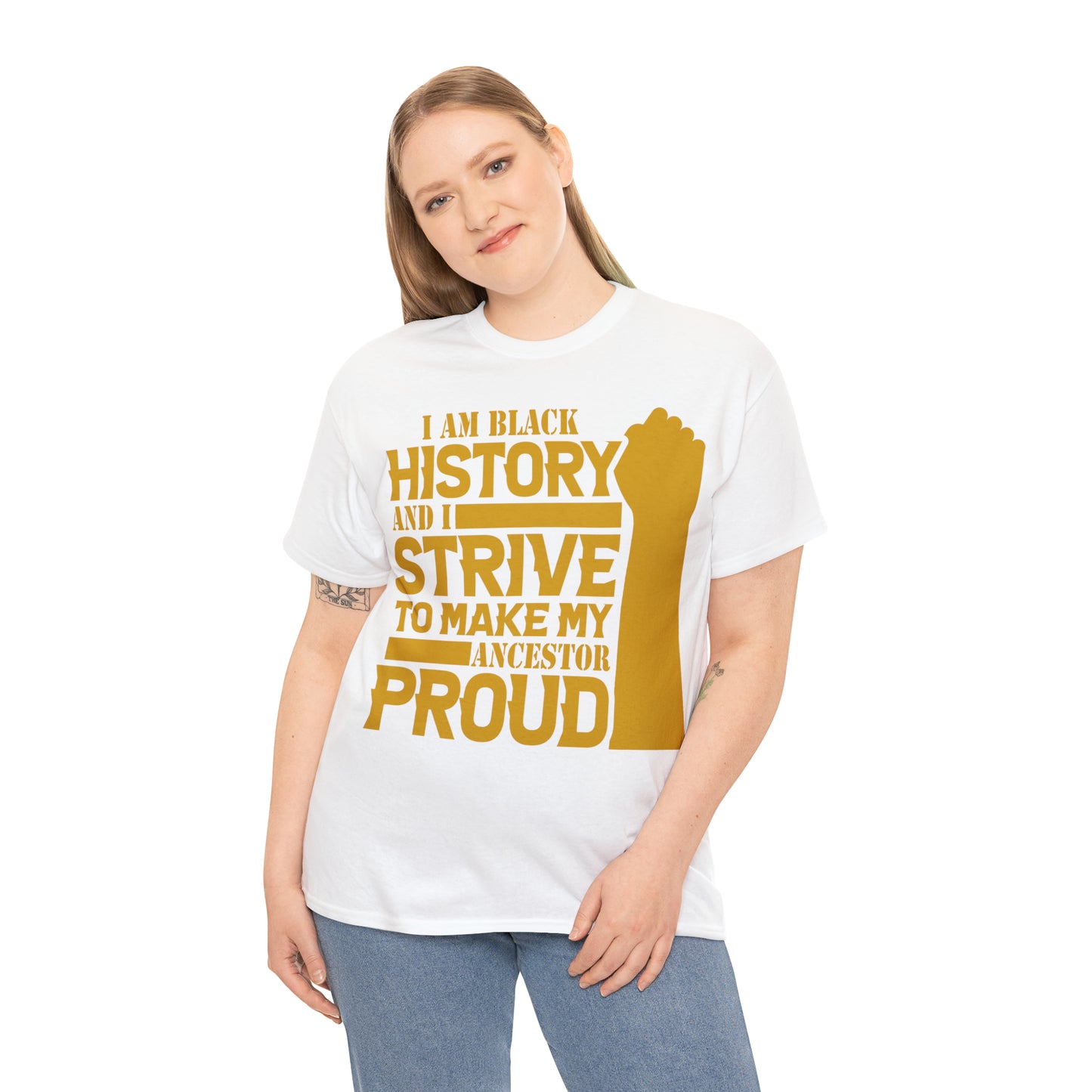 Proud (Vinyl Cut-1 Color) Unisex Heavy Cotton Tee