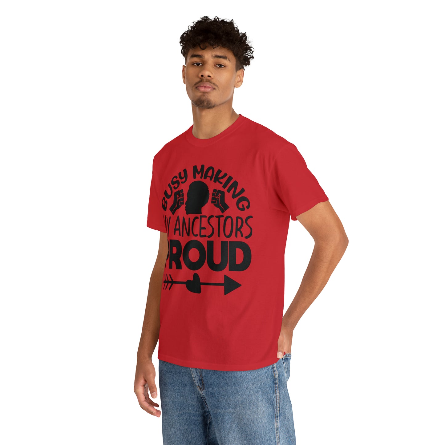 Busy (Vinyl Cut-1 Color) Unisex Heavy Cotton Tee