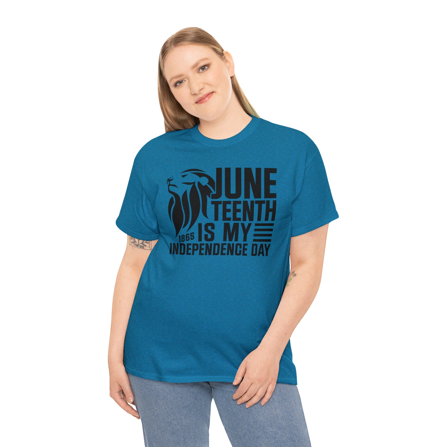 Independence (Vinyl Cut-1 Color) Unisex Heavy Cotton Tee