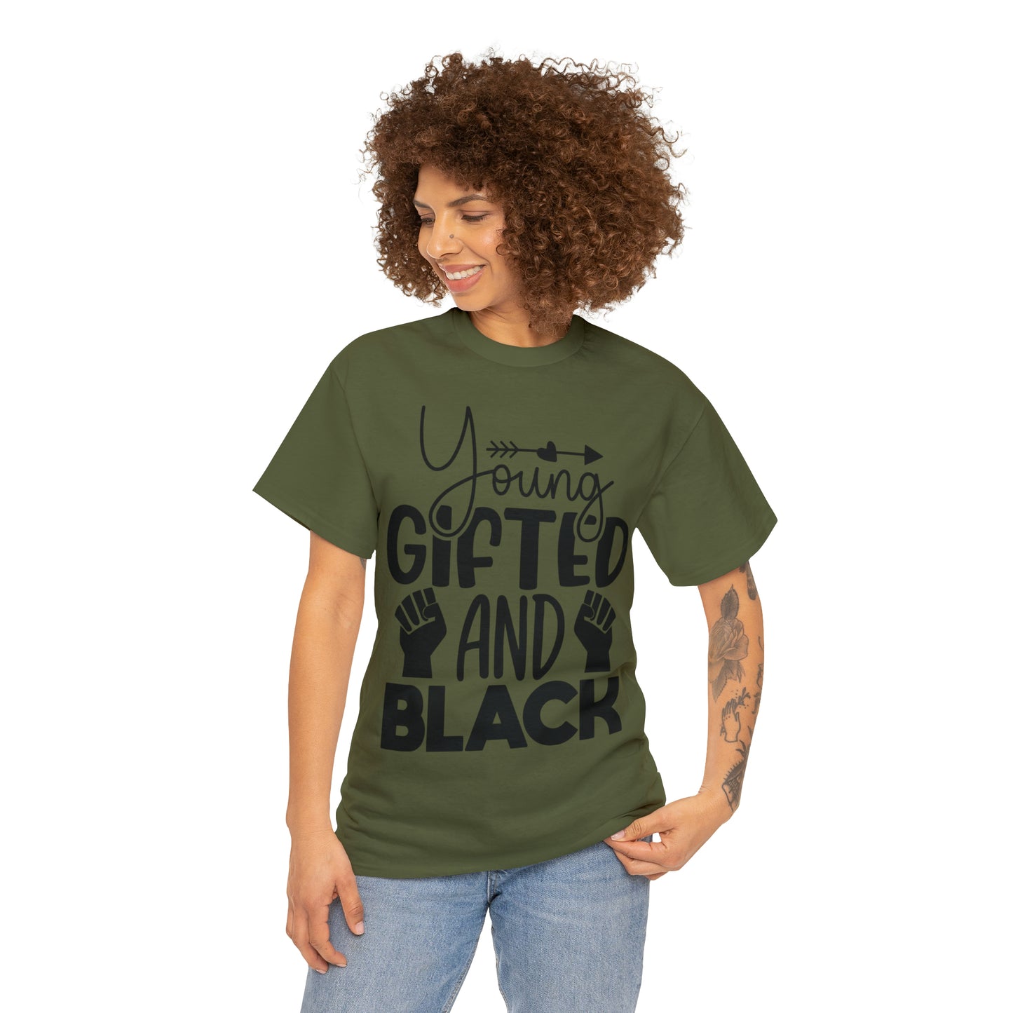 Gifted (Vinyl Cut-1 Color) Unisex Heavy Cotton Tee