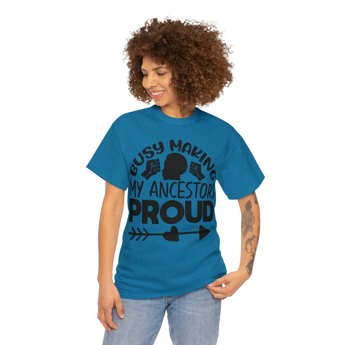 Busy (Vinyl Cut-1 Color) Unisex Heavy Cotton Tee