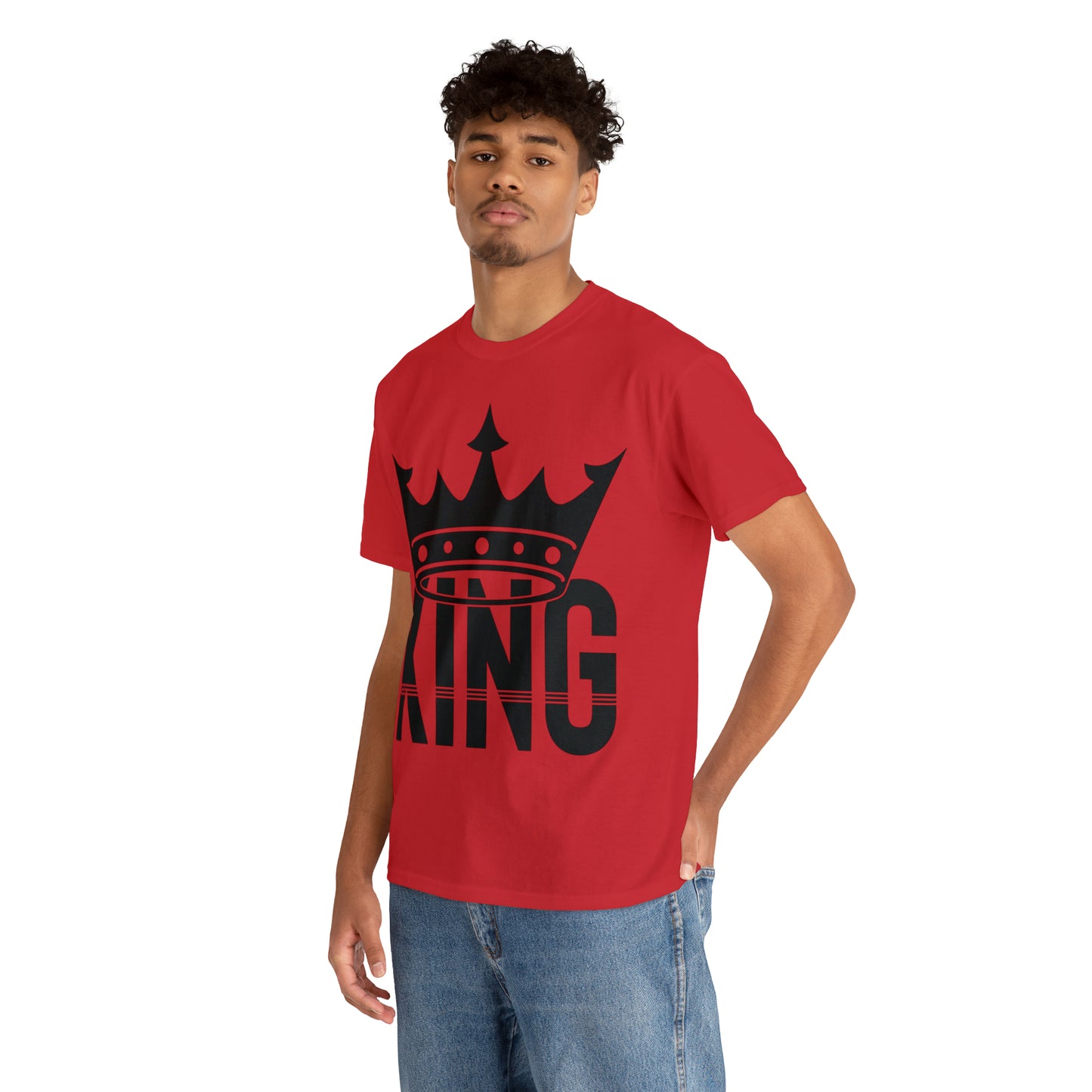King (Vinyl Cut-1 Color) Unisex Heavy Cotton Tee
