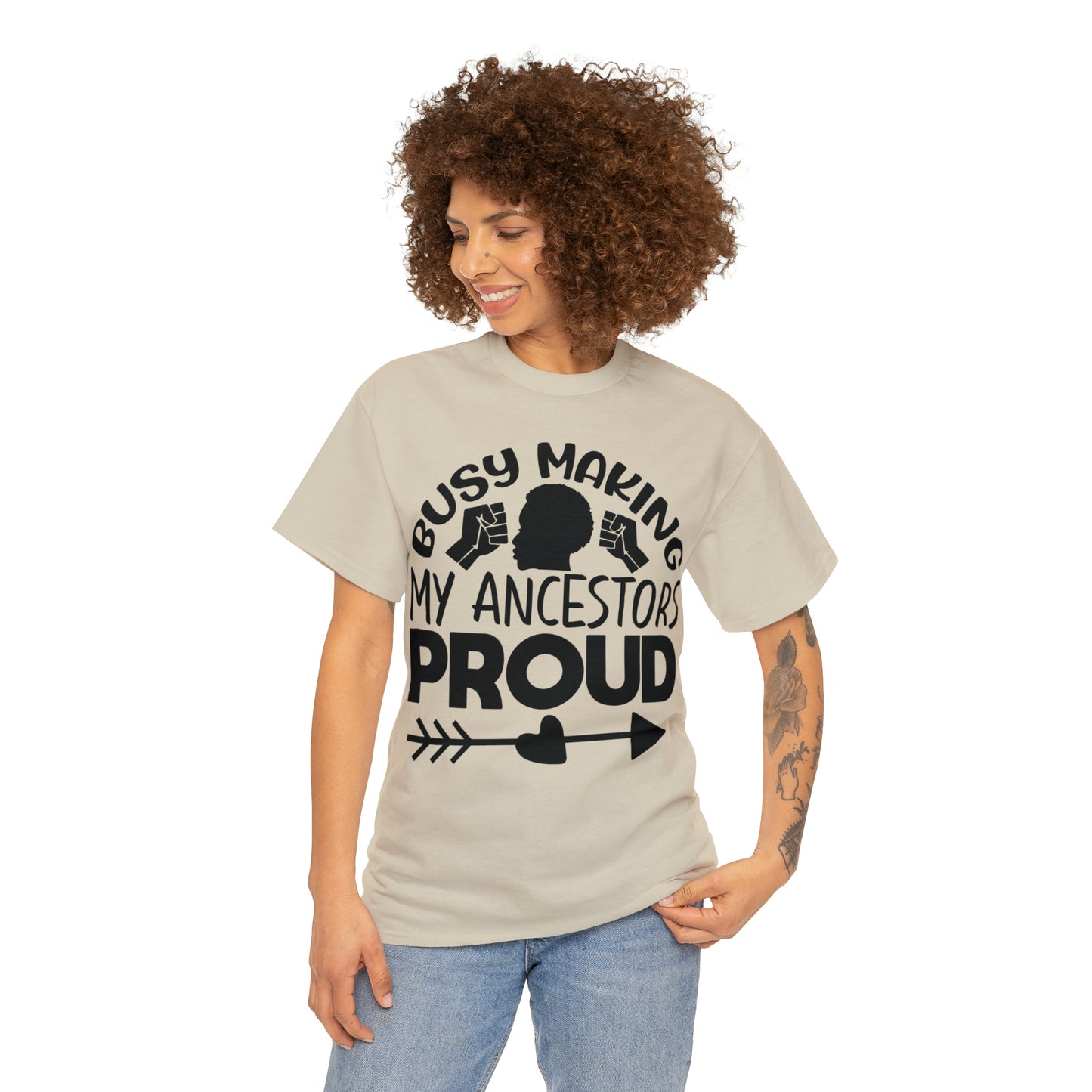 Busy (Vinyl Cut-1 Color) Unisex Heavy Cotton Tee