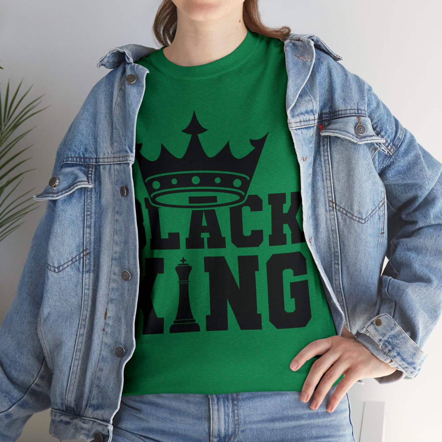Black King DTF Print Unisex Heavy Cotton Tee