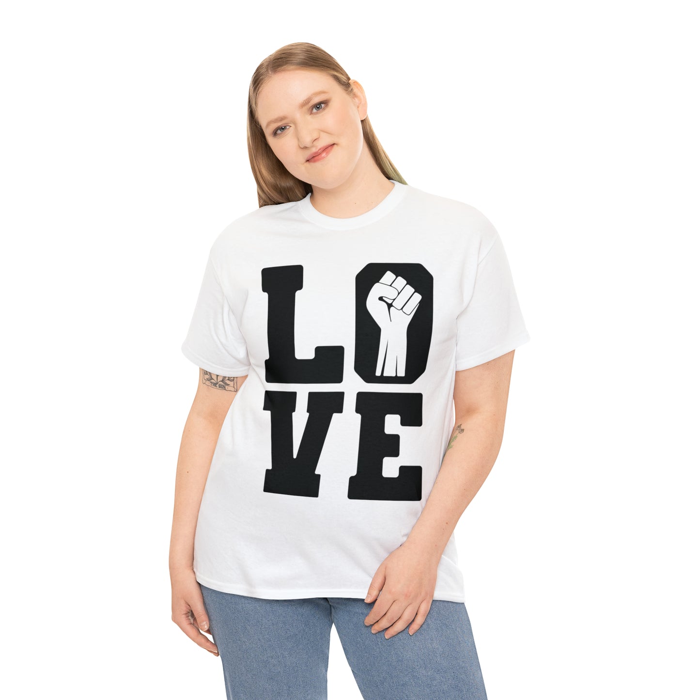 Love (Vinyl Cut-1Color) Unisex Heavy Cotton Tee