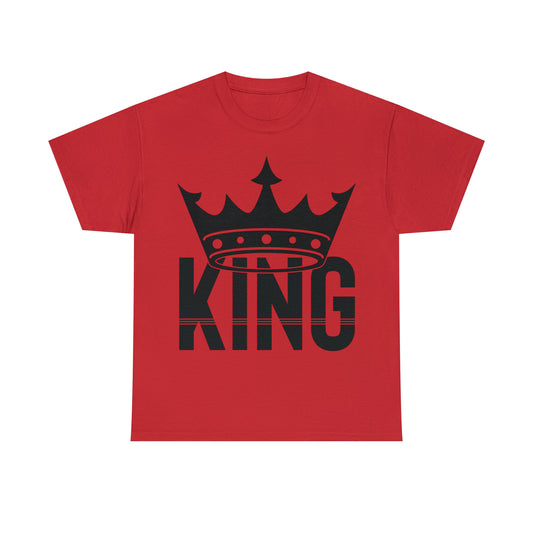 King (Vinyl Cut-1 Color) Unisex Heavy Cotton Tee
