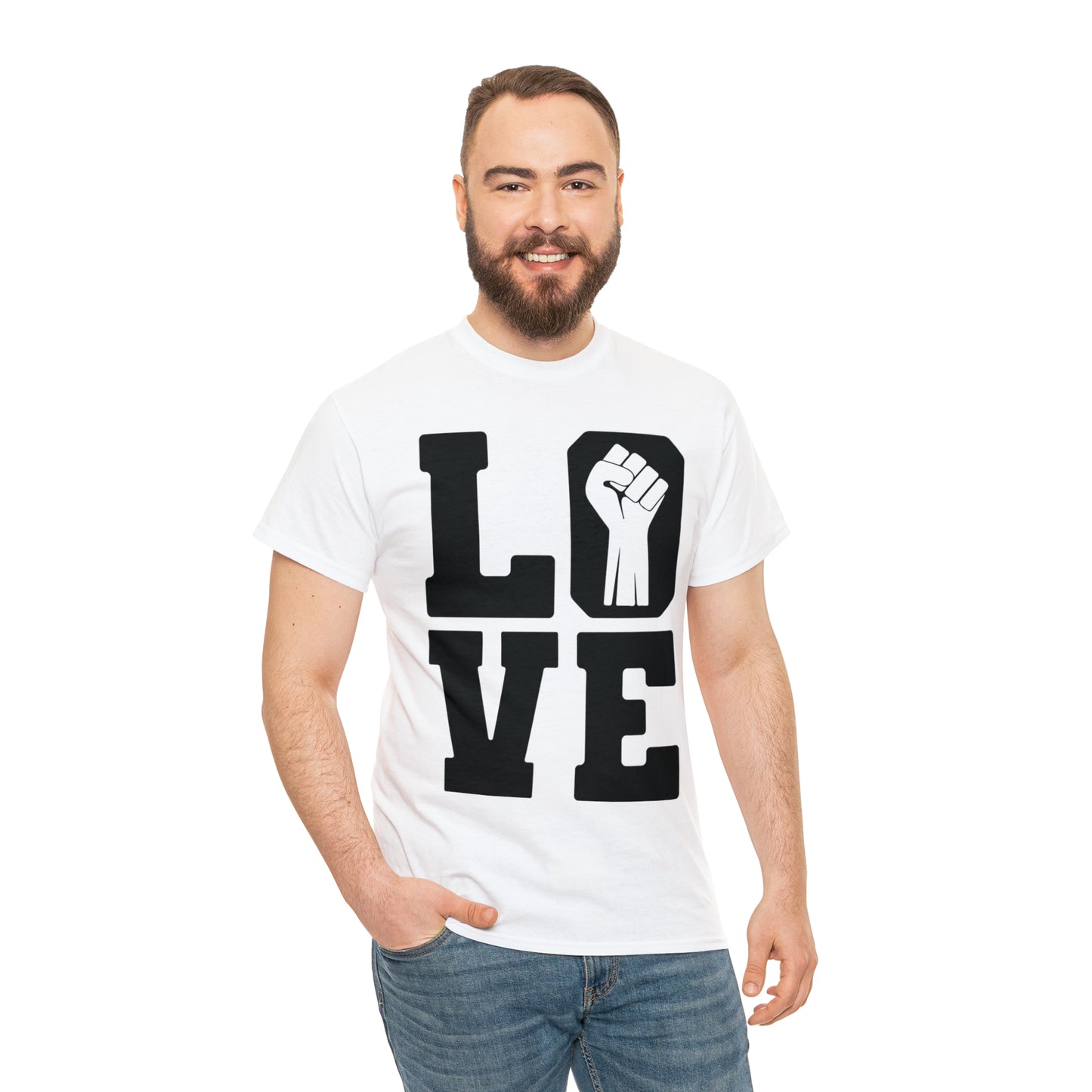 Love (Vinyl Cut-1Color) Unisex Heavy Cotton Tee