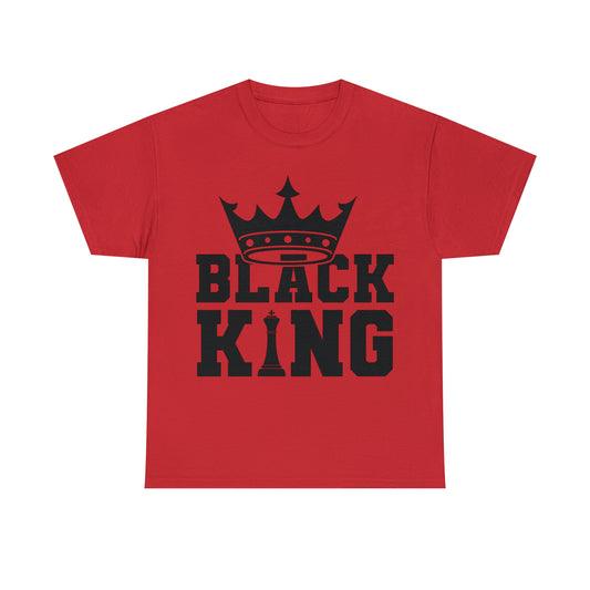 Black King DTF Print Unisex Heavy Cotton Tee