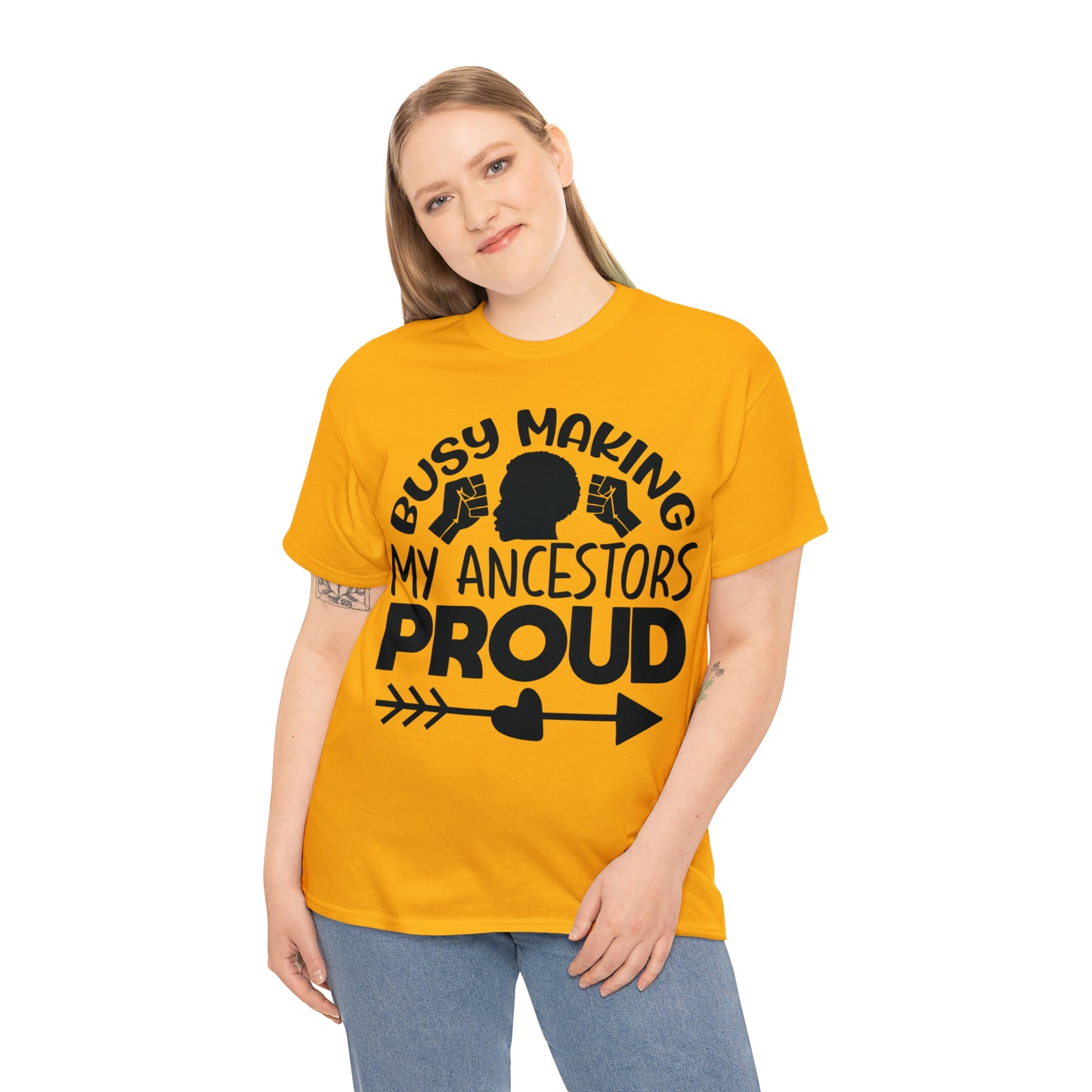 Busy (Vinyl Cut-1 Color) Unisex Heavy Cotton Tee