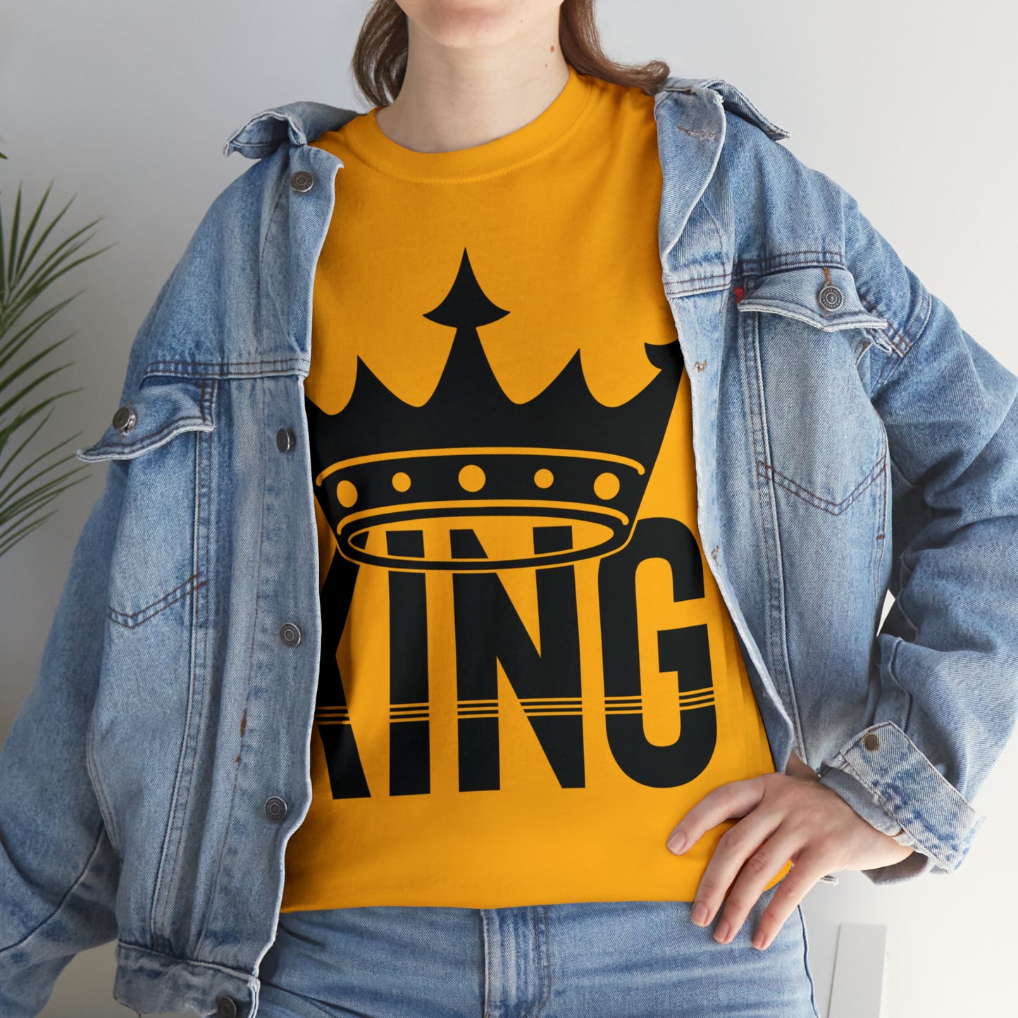 King (Vinyl Cut-1 Color) Unisex Heavy Cotton Tee