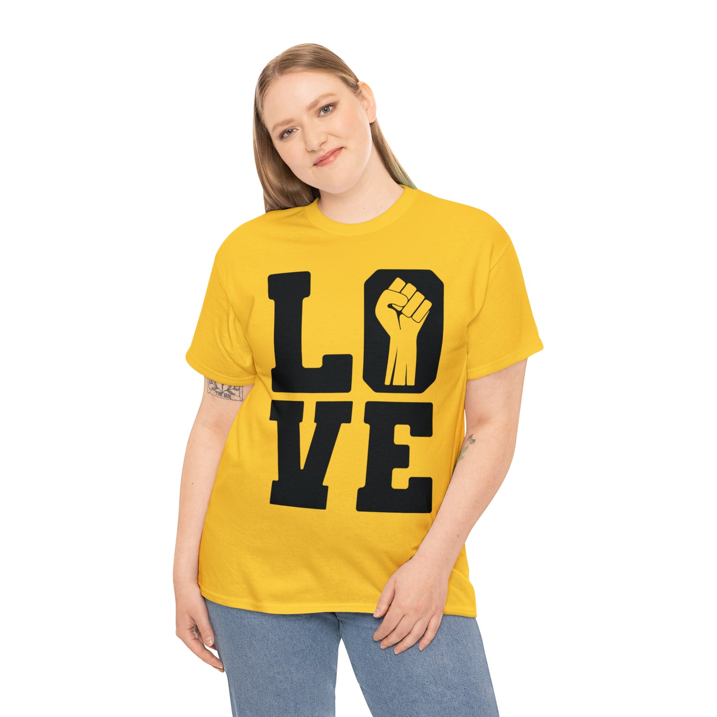 Love (Vinyl Cut-1Color) Unisex Heavy Cotton Tee