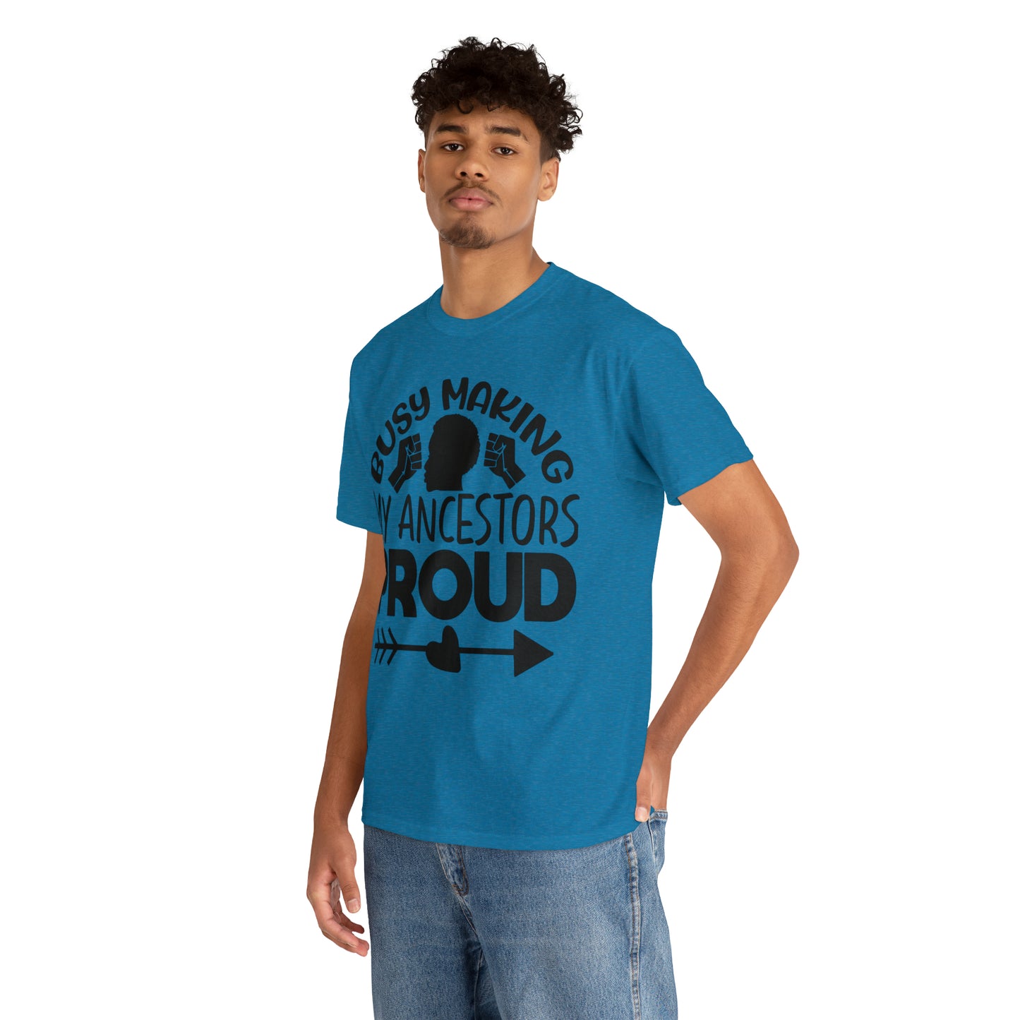 Busy (Vinyl Cut-1 Color) Unisex Heavy Cotton Tee