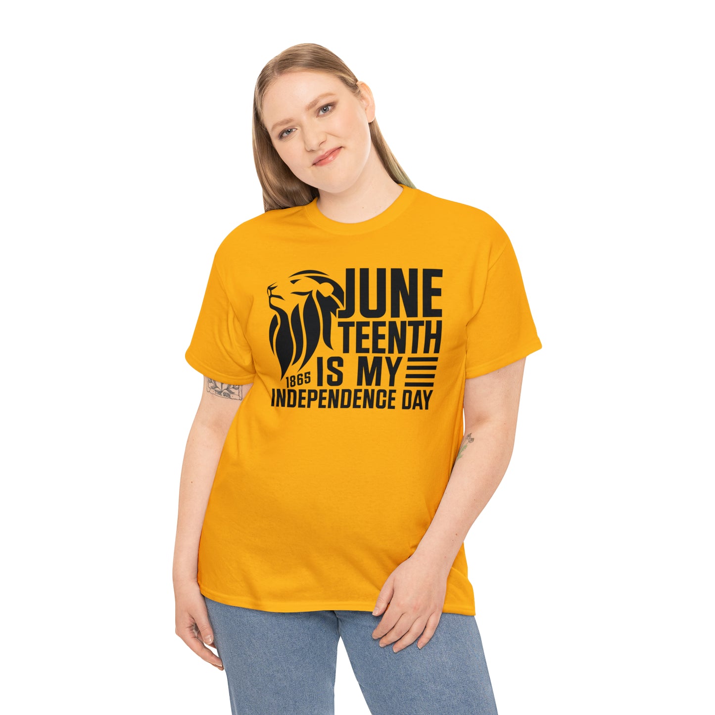 Independence (Vinyl Cut-1 Color) Unisex Heavy Cotton Tee