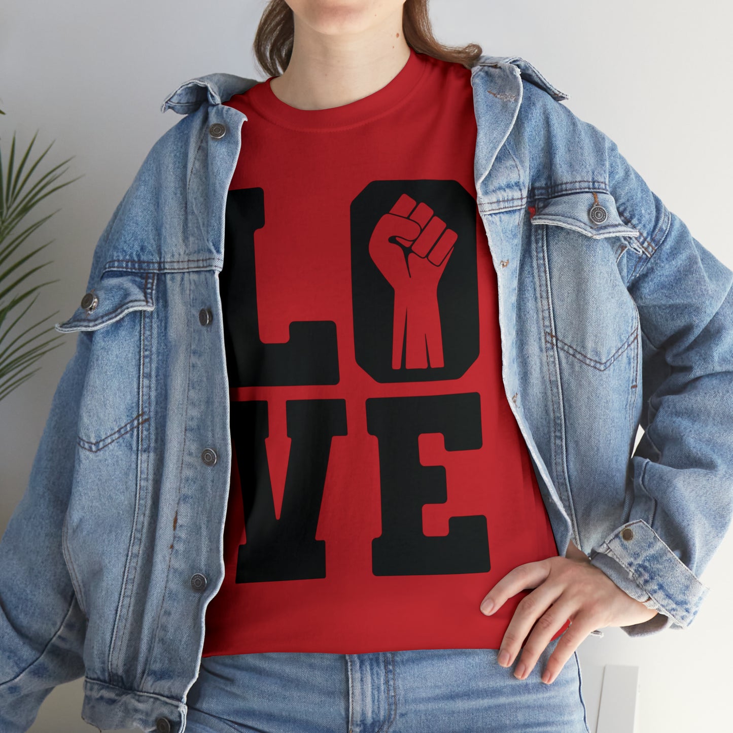 Love (Vinyl Cut-1Color) Unisex Heavy Cotton Tee