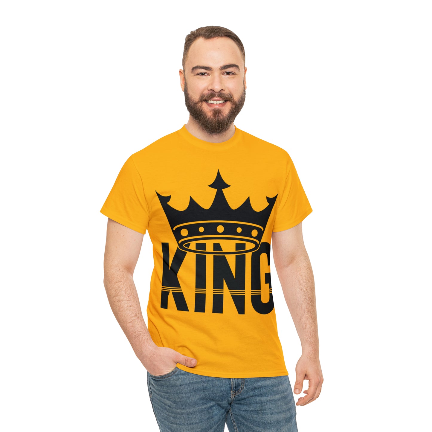 King (Vinyl Cut-1 Color) Unisex Heavy Cotton Tee