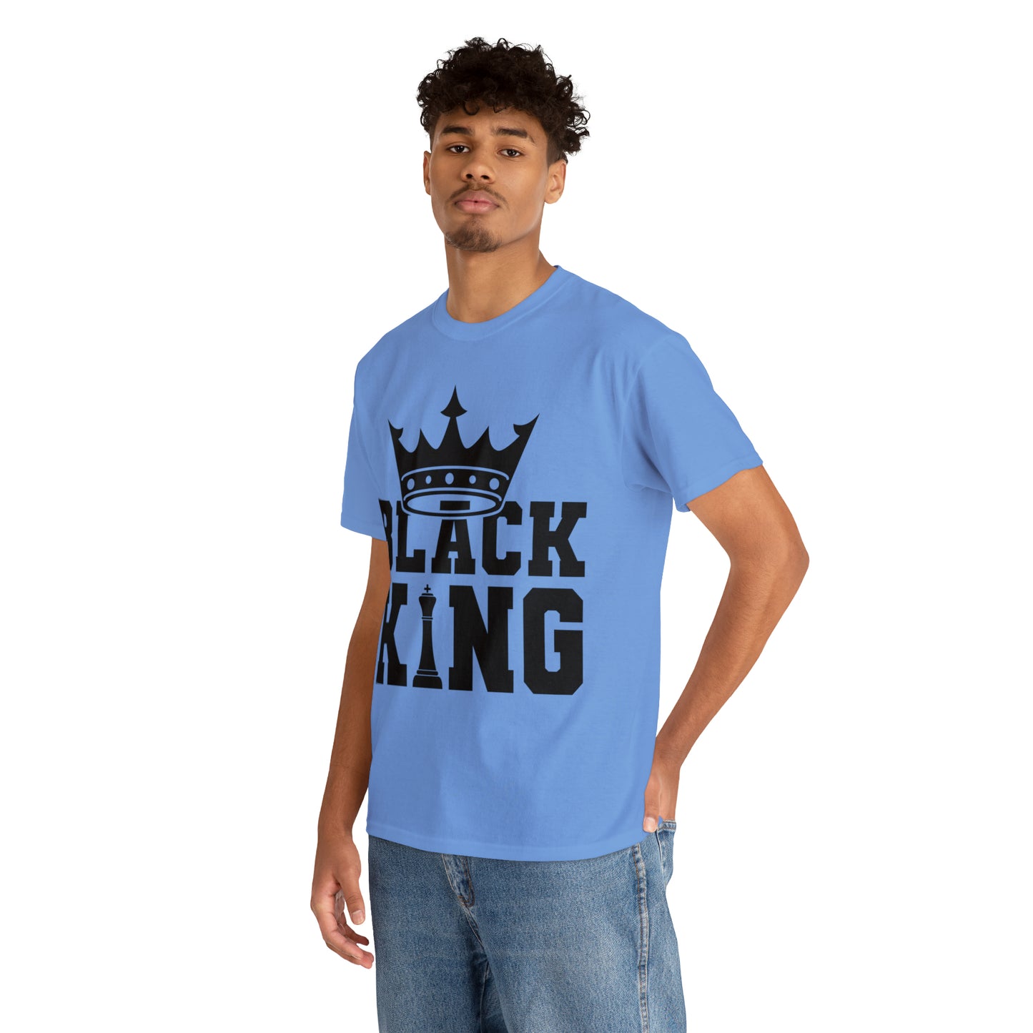 Black King DTF Print Unisex Heavy Cotton Tee
