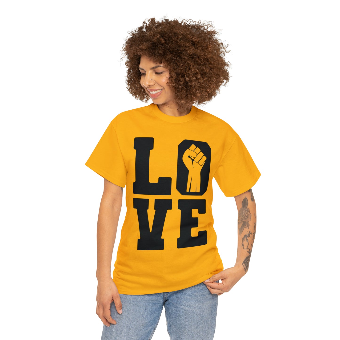 Love (Vinyl Cut-1Color) Unisex Heavy Cotton Tee