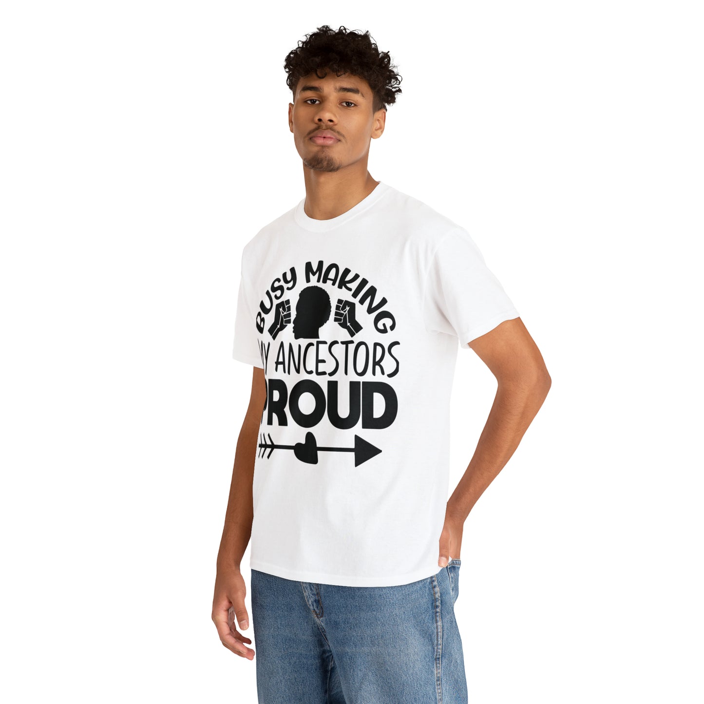 Busy (Vinyl Cut-1 Color) Unisex Heavy Cotton Tee