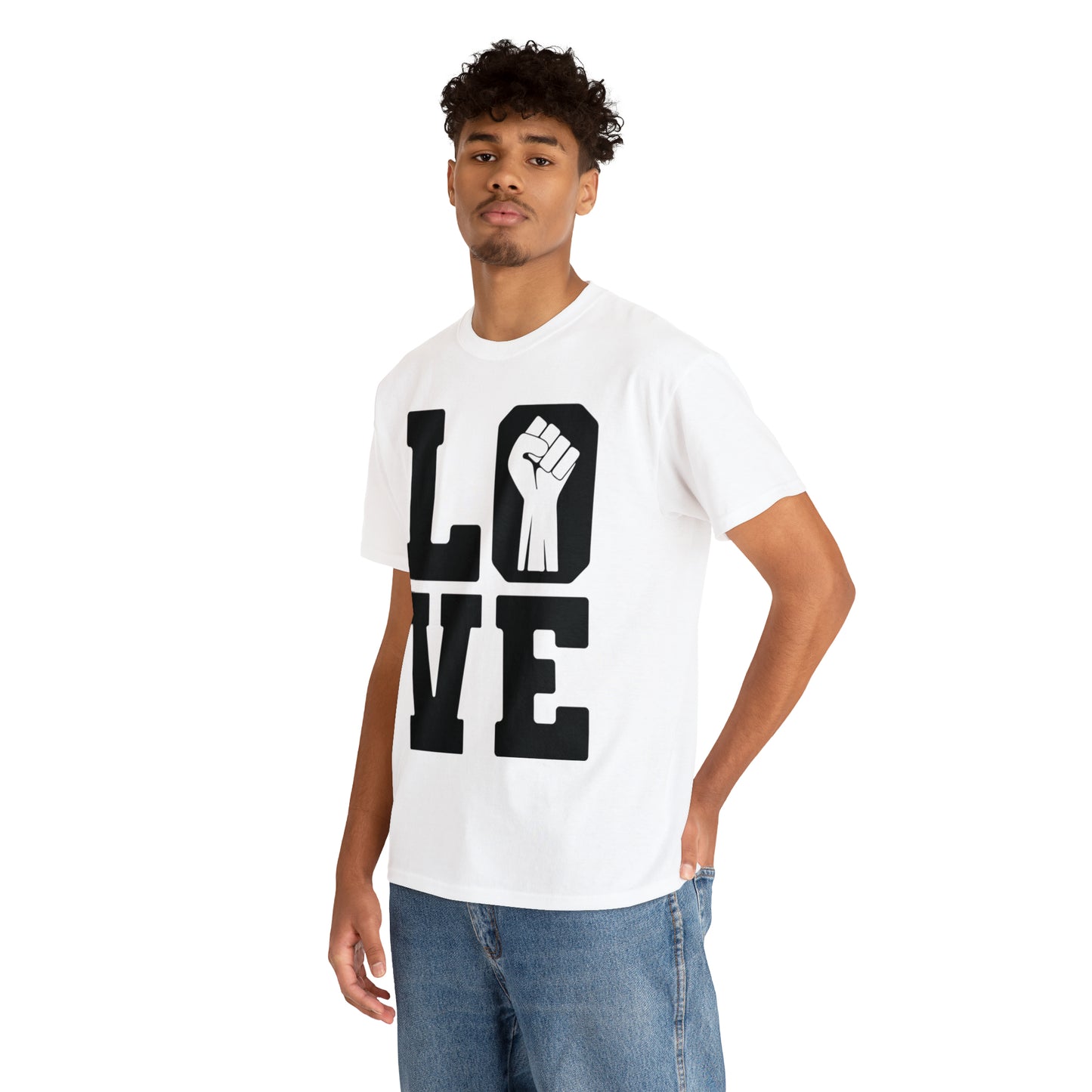 Love (Vinyl Cut-1Color) Unisex Heavy Cotton Tee