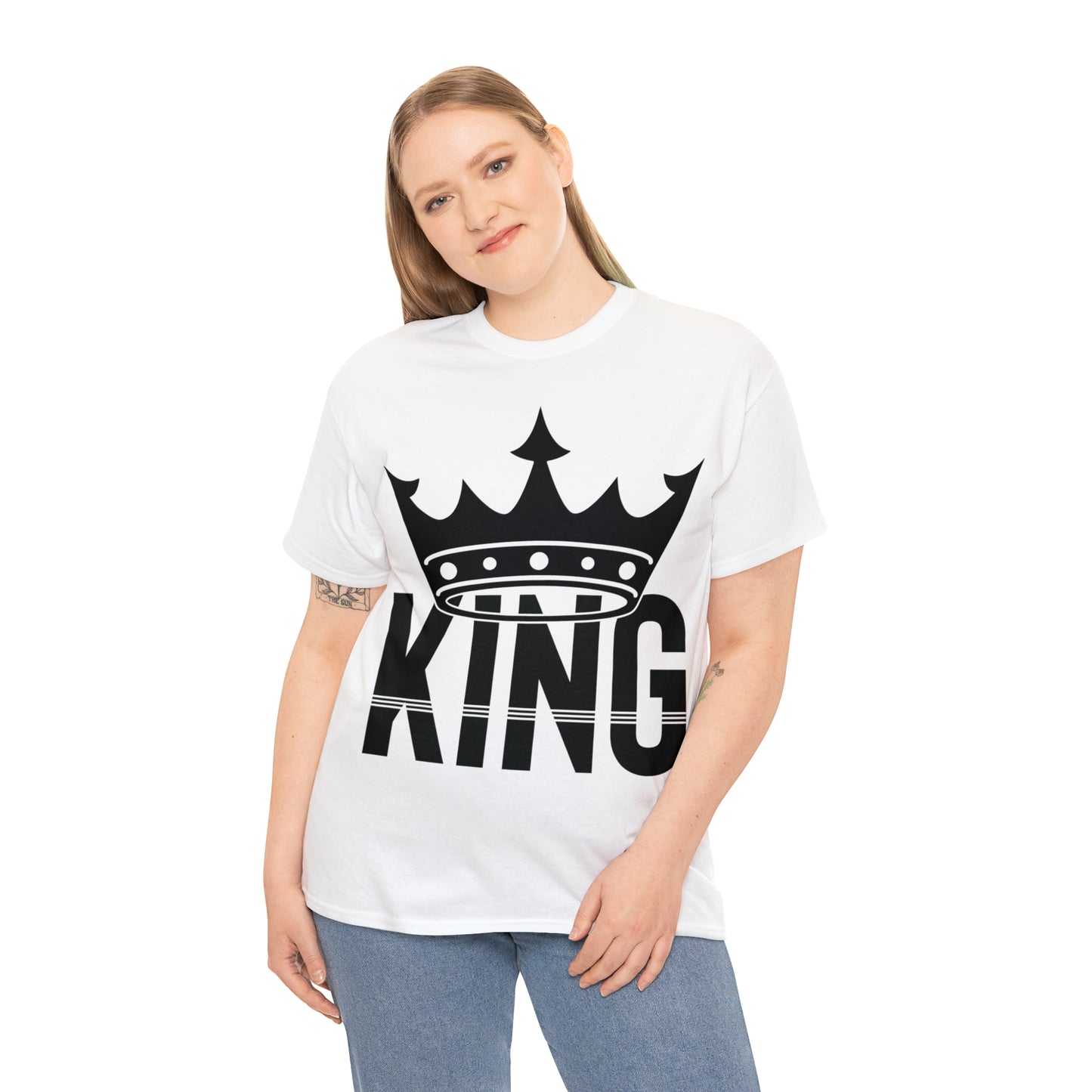 King (Vinyl Cut-1 Color) Unisex Heavy Cotton Tee