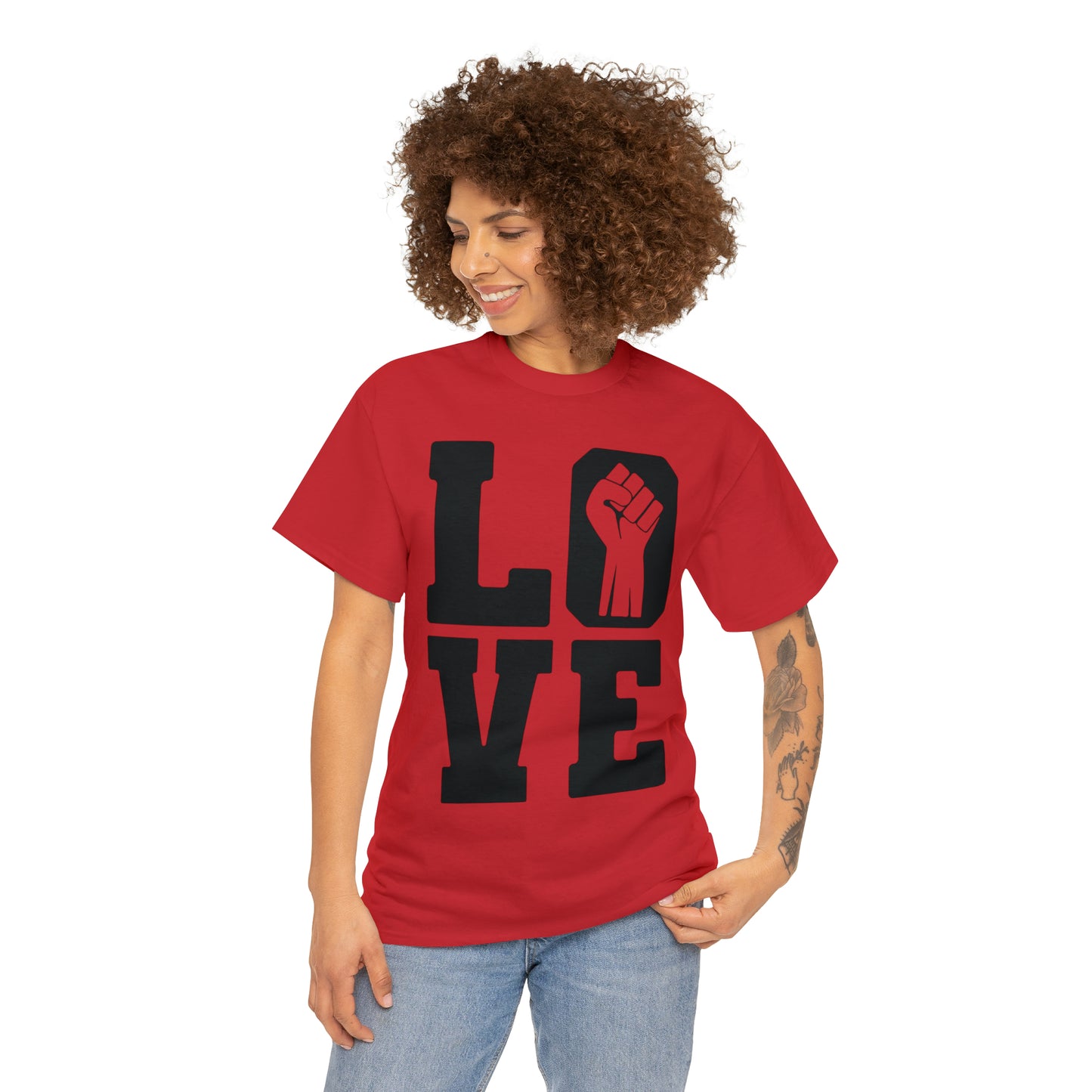 Love (Vinyl Cut-1Color) Unisex Heavy Cotton Tee
