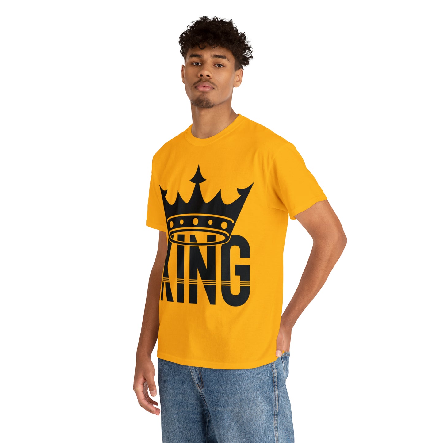 King (Vinyl Cut-1 Color) Unisex Heavy Cotton Tee