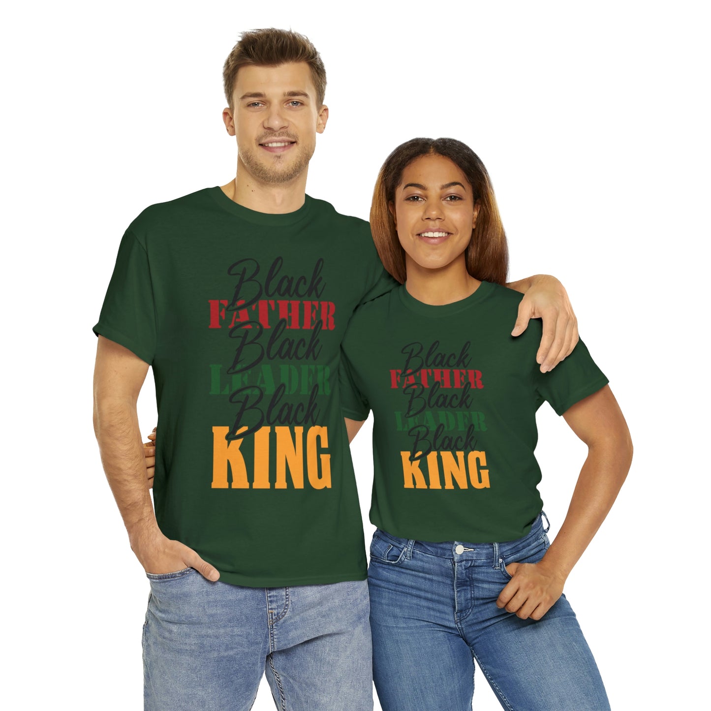 Black Father Script Unisex Heavy Cotton Tee