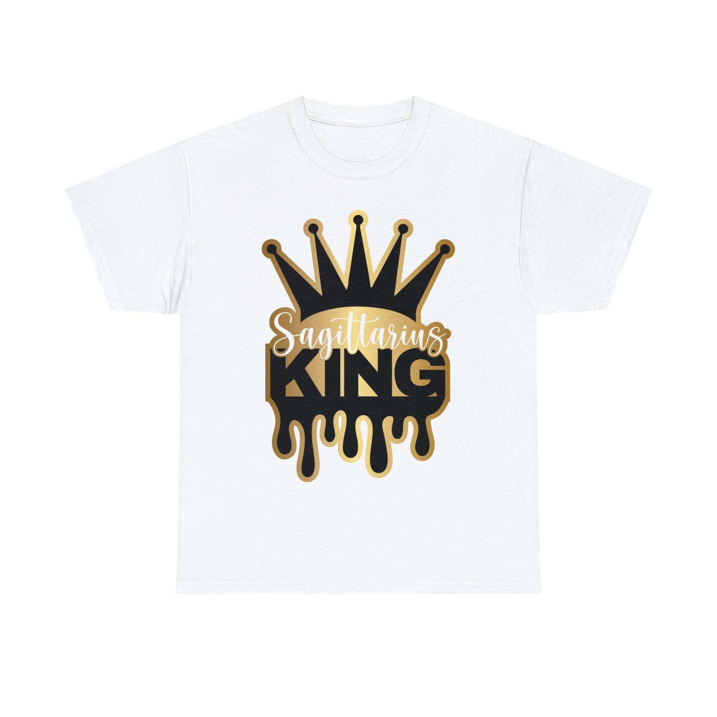 Sagittarius King DTF Print Unisex Heavy Cotton Tee