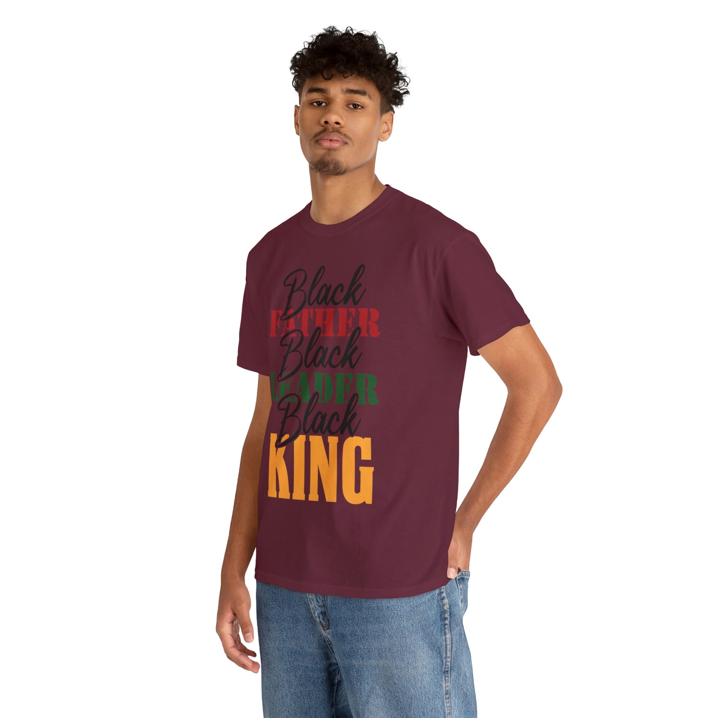 Black Father Script Unisex Heavy Cotton Tee
