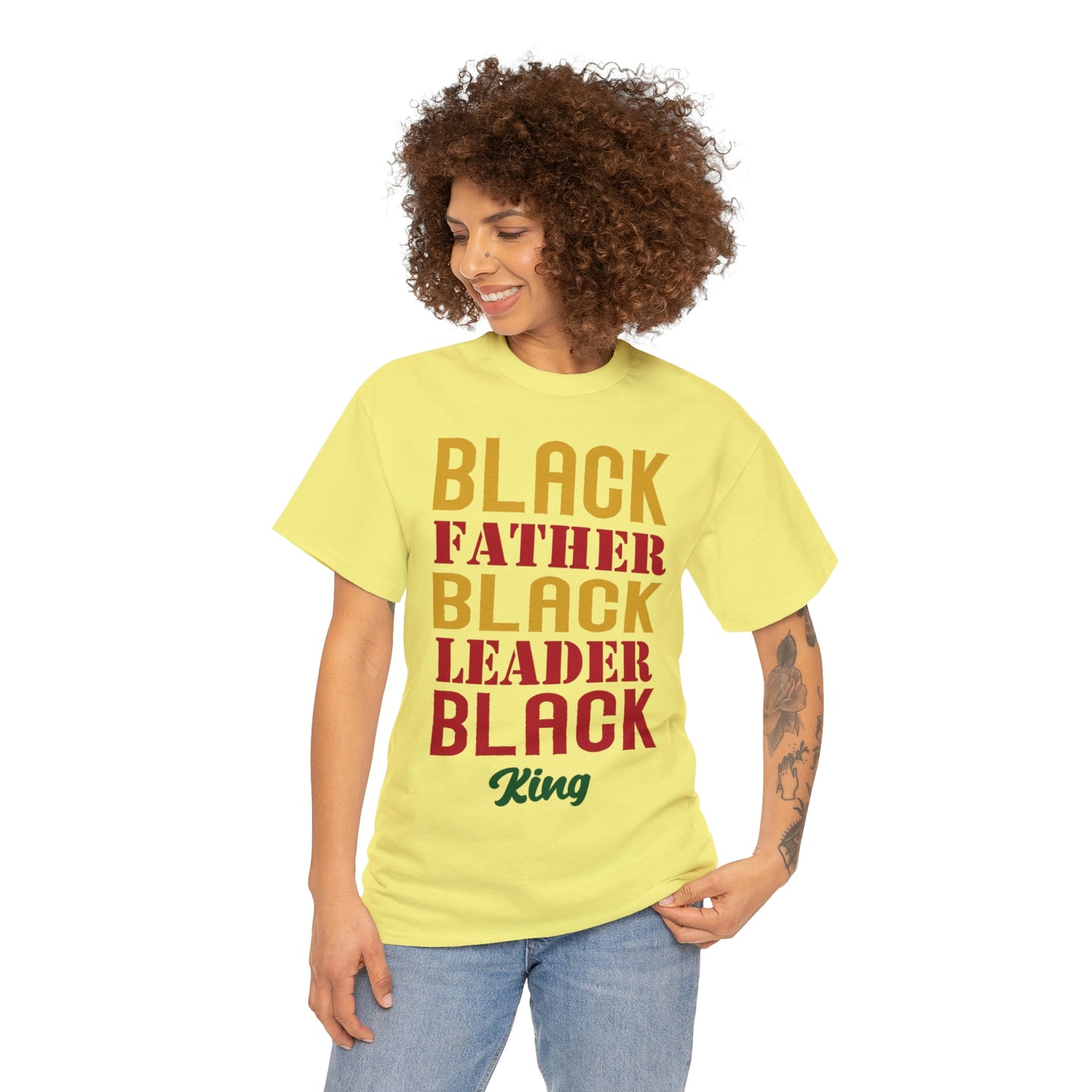 Black Fathers Block Unisex Heavy Cotton Tee