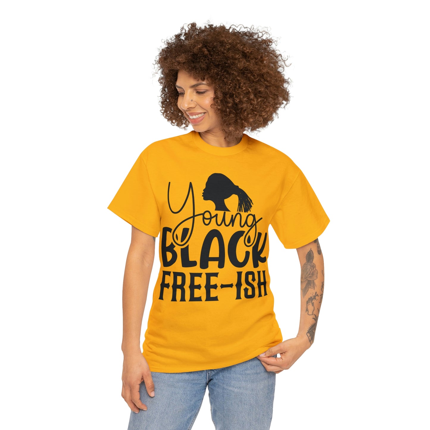 Young Black Unisex Heavy Cotton Tee