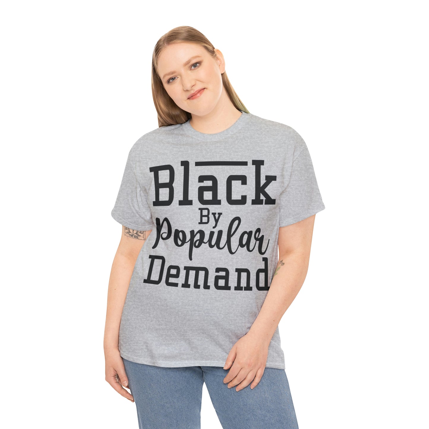 Black Popular Unisex Heavy Cotton Tee