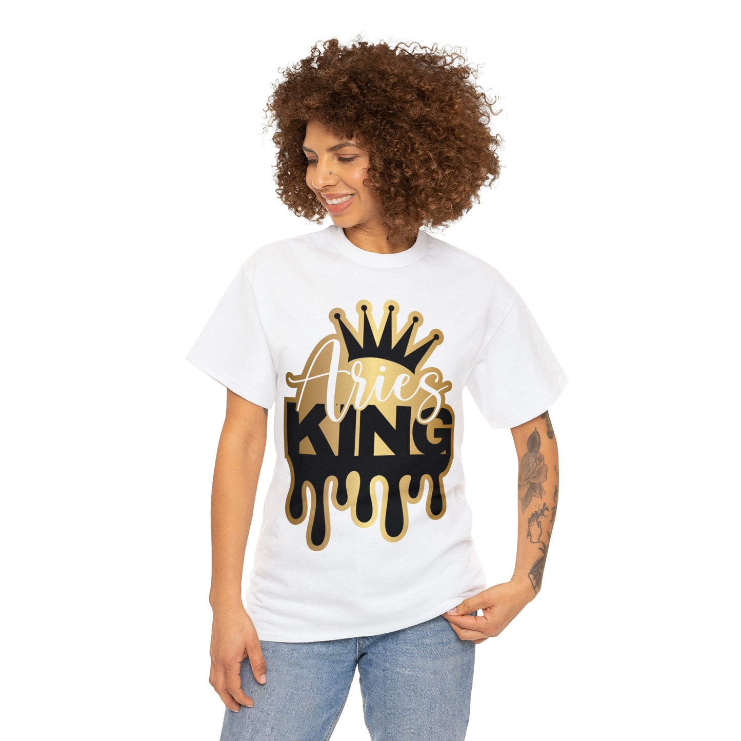 Aries DTF Print Unisex Heavy Cotton Tee