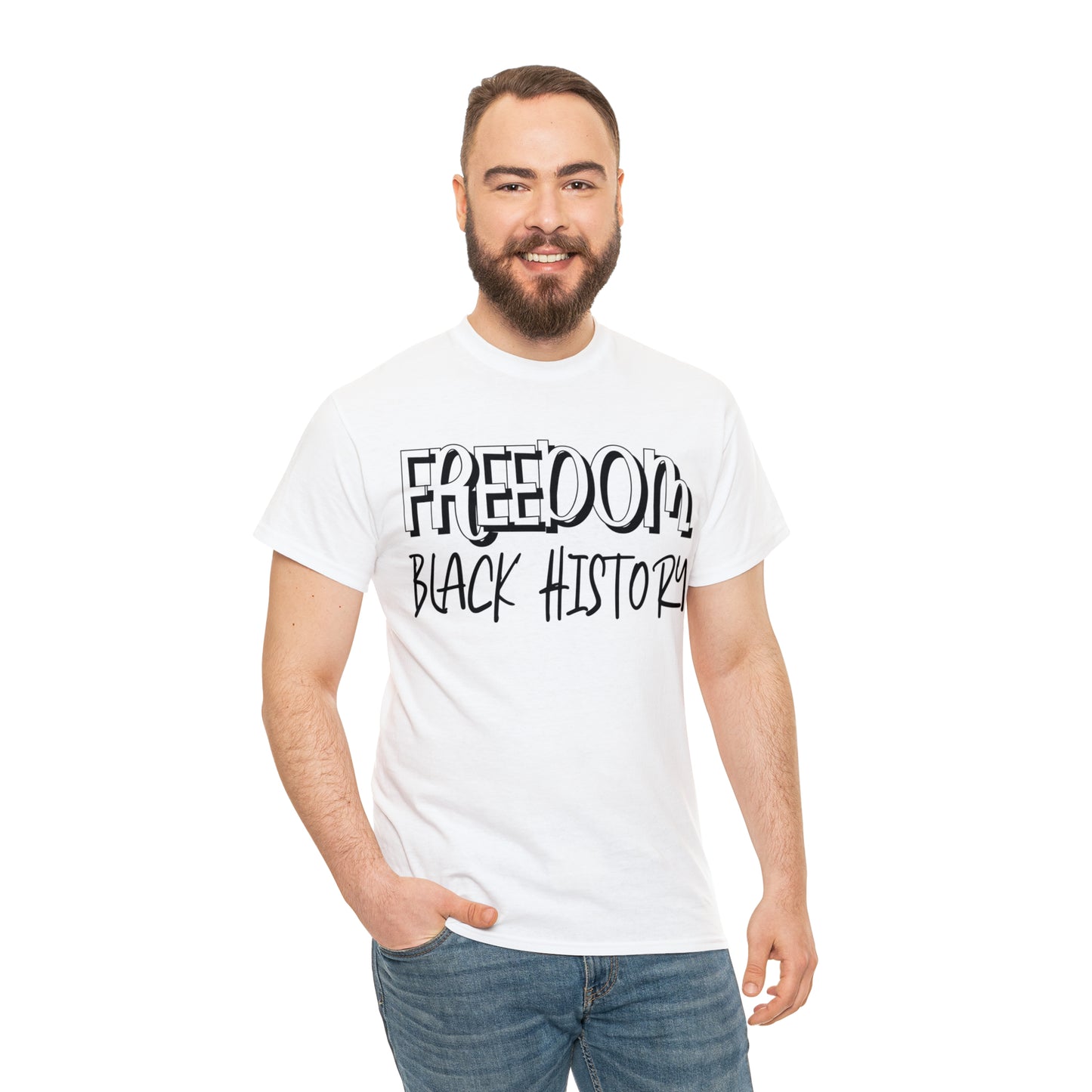 Freedom (Vinyl Cut-1 Color) Unisex Heavy Cotton Tee