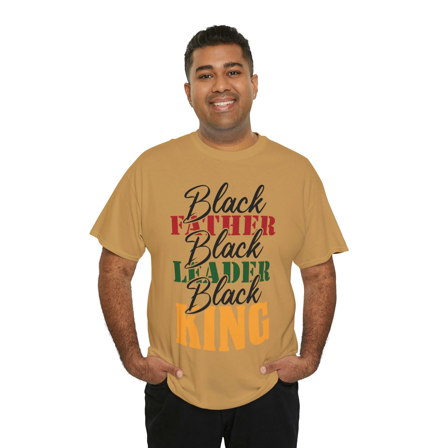 Black Father Script Unisex Heavy Cotton Tee
