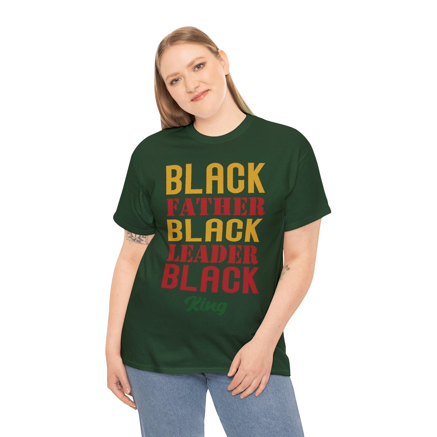 Black Fathers Block Unisex Heavy Cotton Tee