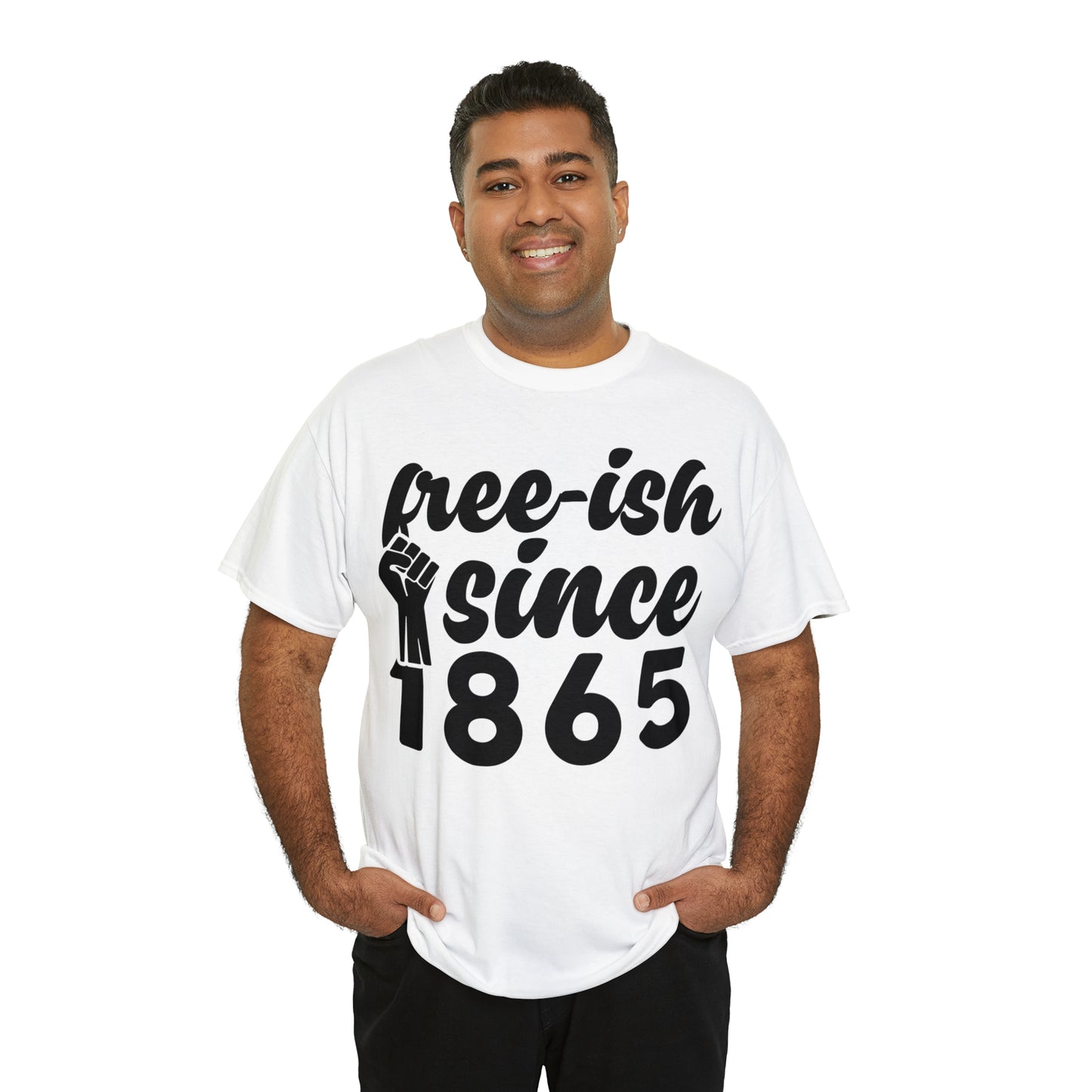 Free-Ish (Vinyl Cut-1 Color) Unisex Heavy Cotton Tee