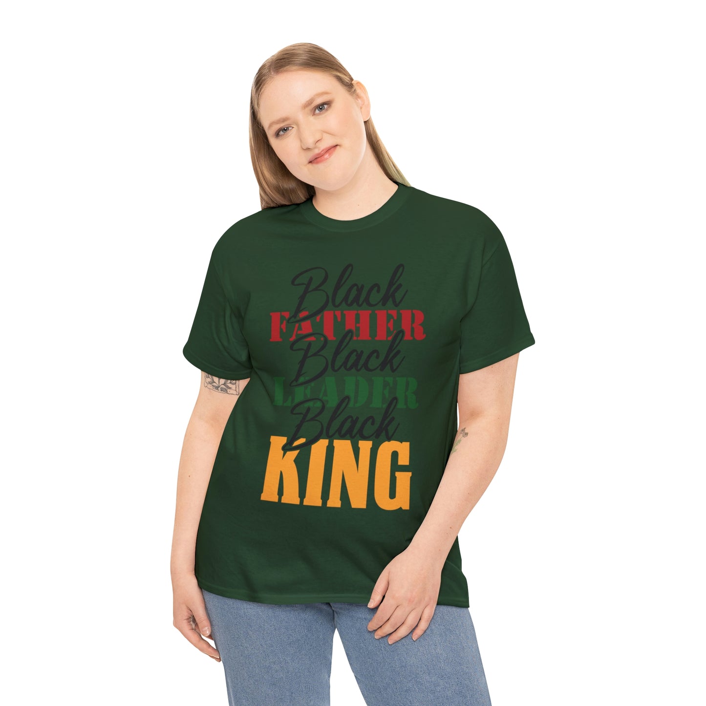 Black Father Script Unisex Heavy Cotton Tee