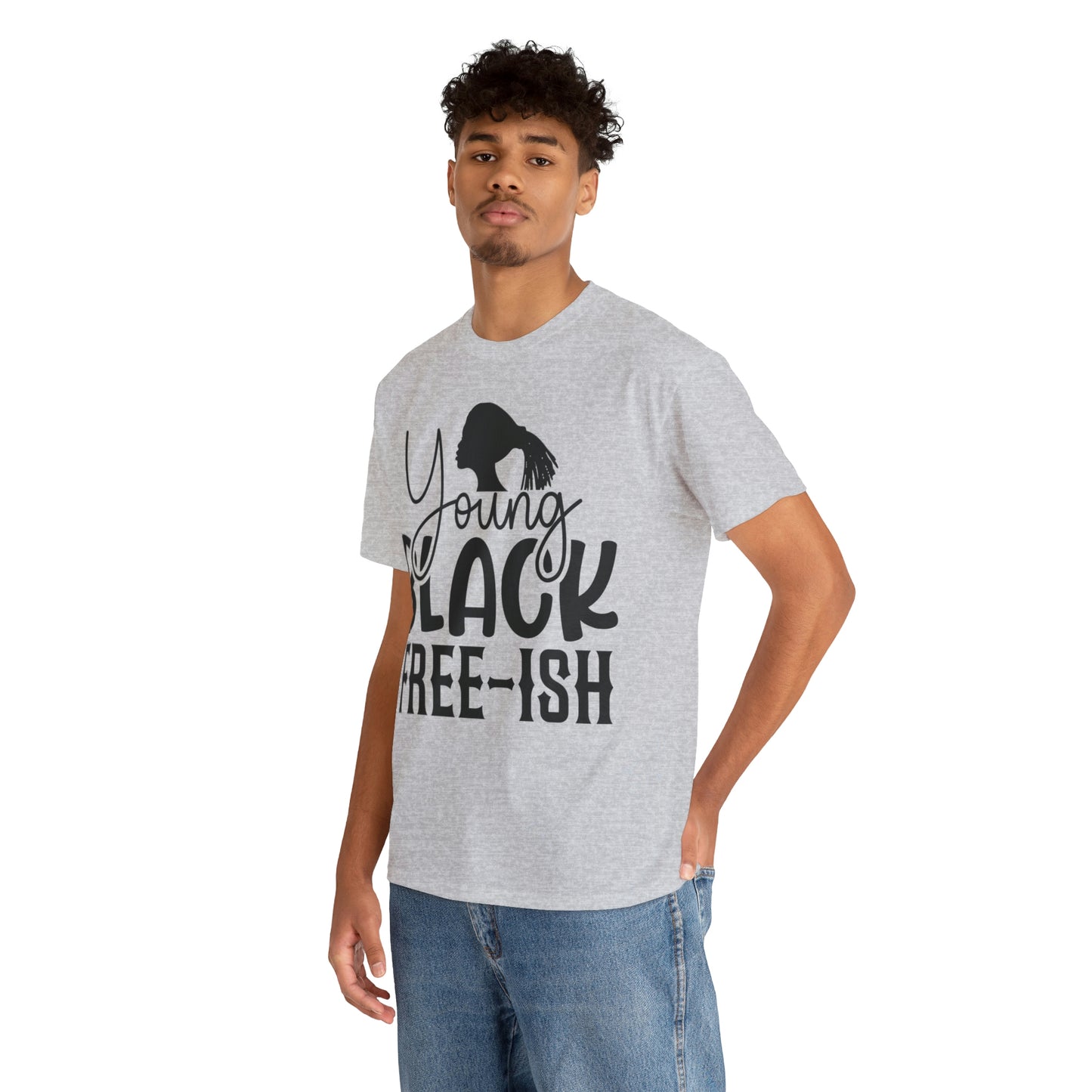Young Black Unisex Heavy Cotton Tee