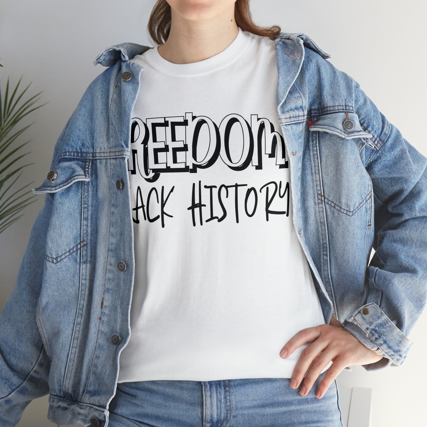 Freedom (Vinyl Cut-1 Color) Unisex Heavy Cotton Tee